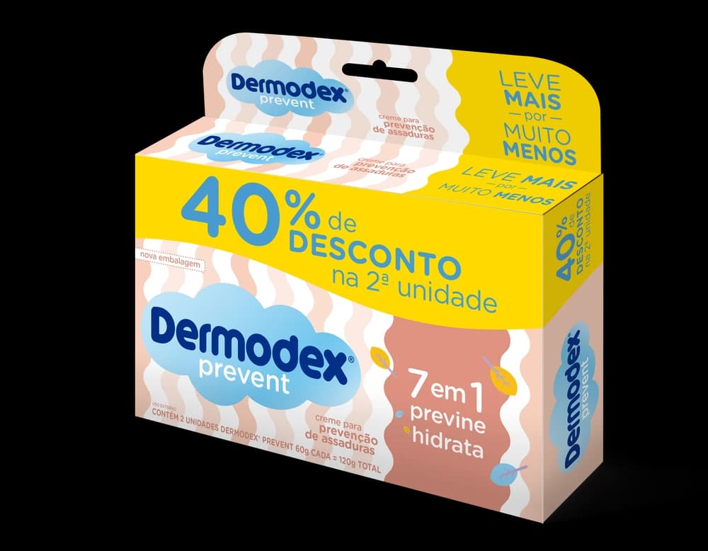 Dermodex Kit Pomada para Prevenção de Assaduras 120g (2x60g)