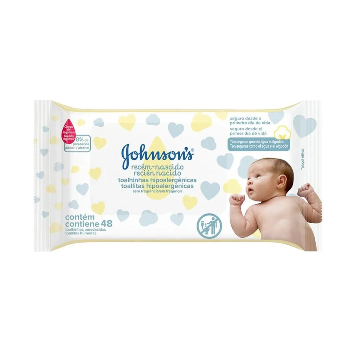 Johnson's Baby Lenços Umedecidos Recém-Nascido 48 unidades