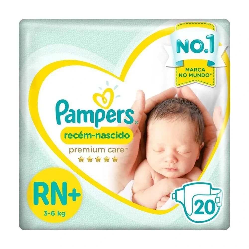 Pampers Fralda Premium Care Recém-Nascido RN 20 unidades