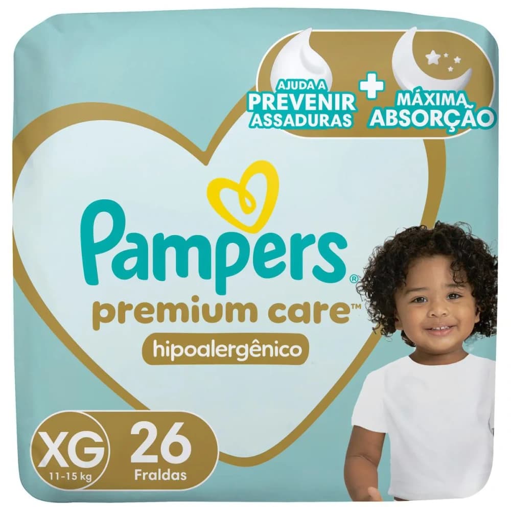 Pampers Fralda Premium Care Tamanho XG 26 unidades
