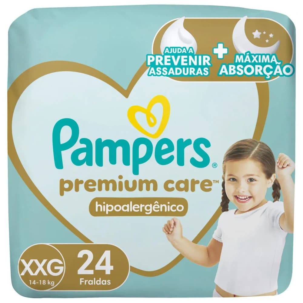 Pampers Fralda Premium Care Tamanho XXG 24 unidades