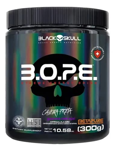 Black Skull Bope pré-treino guaraná com açaí 300 g