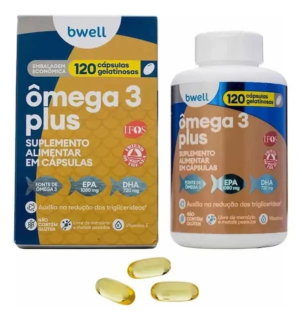 Bwell Ômega 3 Plus, 120 cápsulas