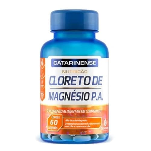 Catarinense Nutrição Cloreto de Magnésio P.A., frasco com 60 comprimidos