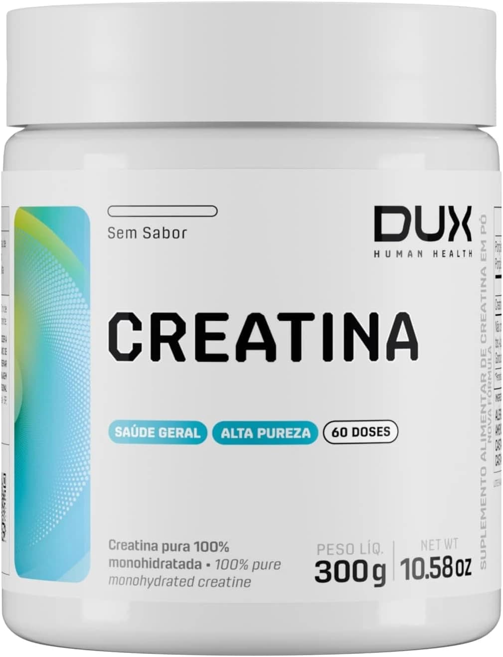 Dux Nutrition creatina monohidratada sem sabor, pote de 300 g