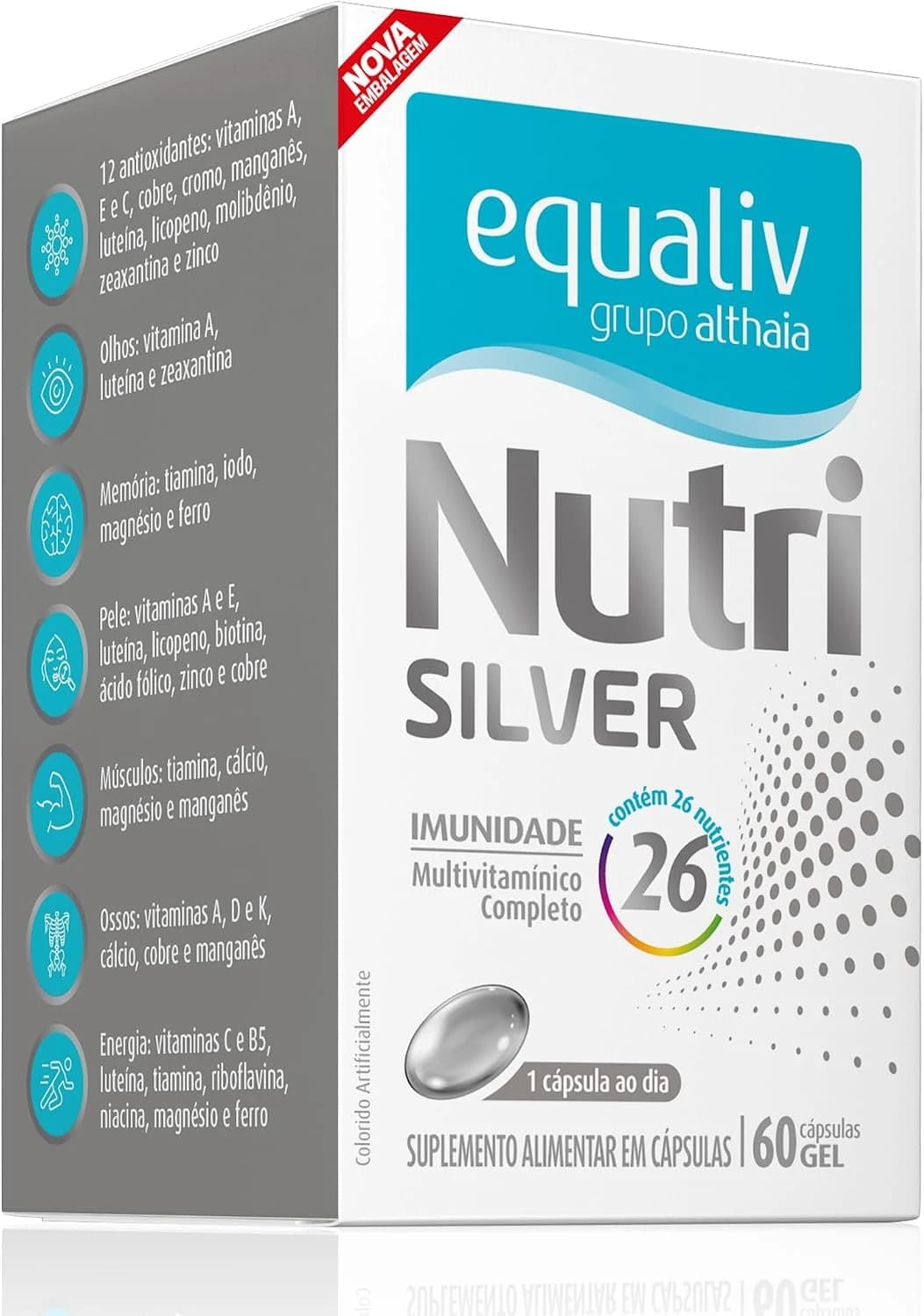 Equaliv Nutri Silver, caixa com 60 cápsulas gel