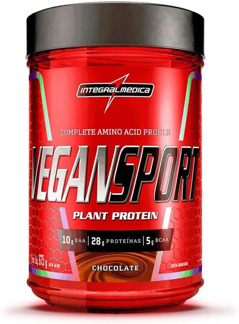 Integralmédica Vegan Sport proteína vegetal sabor chocolate, pote de 675 g