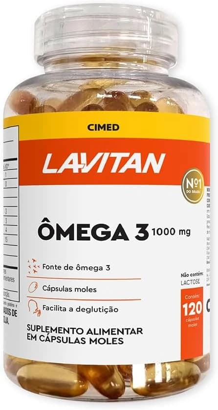 Lavitan Ômega 3 1000 mg, frasco com 120 cápsulas