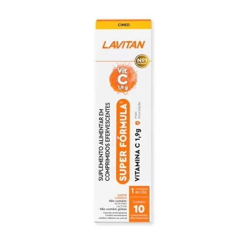 Lavitan vitamina C com zinco, caixa com 10 comprimidos efervescentes