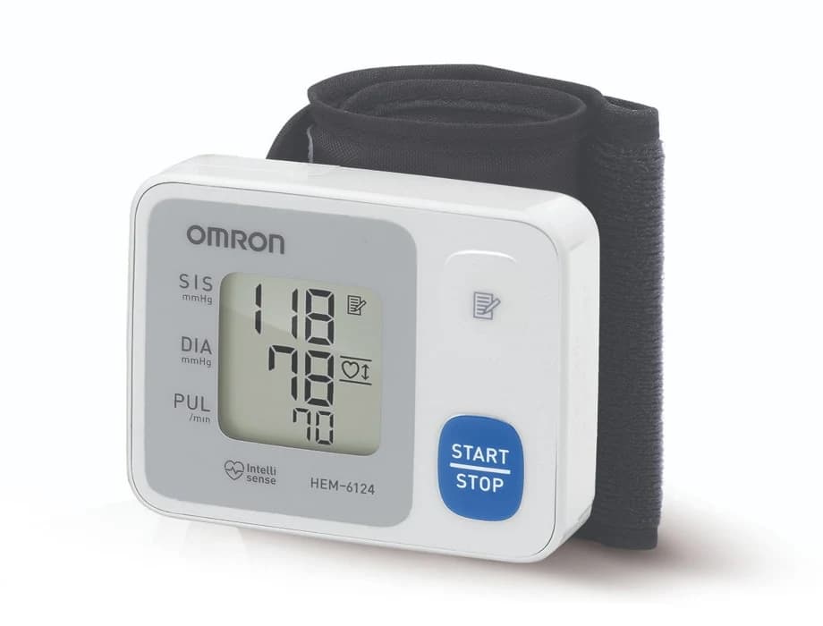 Monitor de pressão arterial de pulso Omron HEM-6124