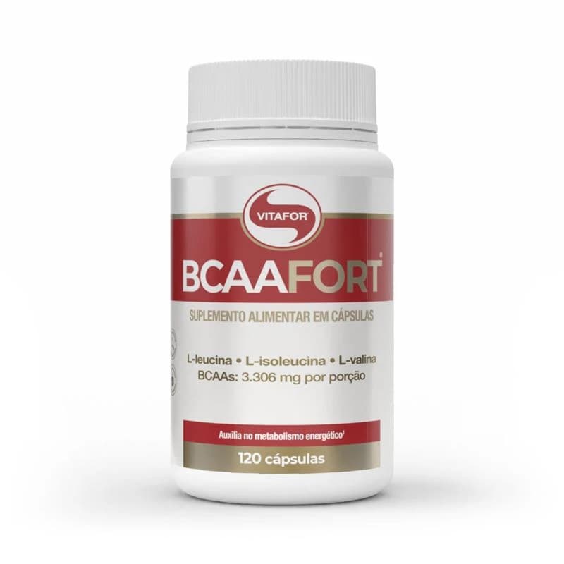BCAAFort Vitafor, frasco com 120 cápsulas