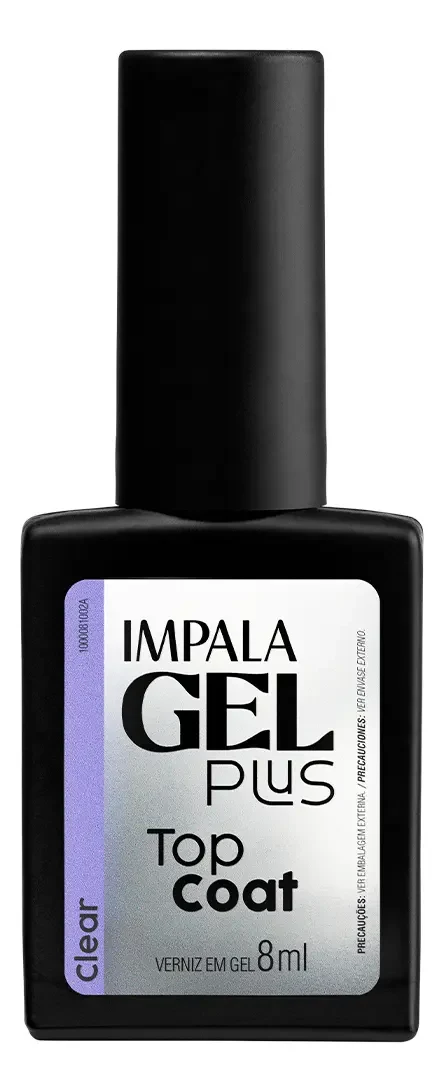 Impala Gel Plus Top Coat Clear, frasco de 8 ml