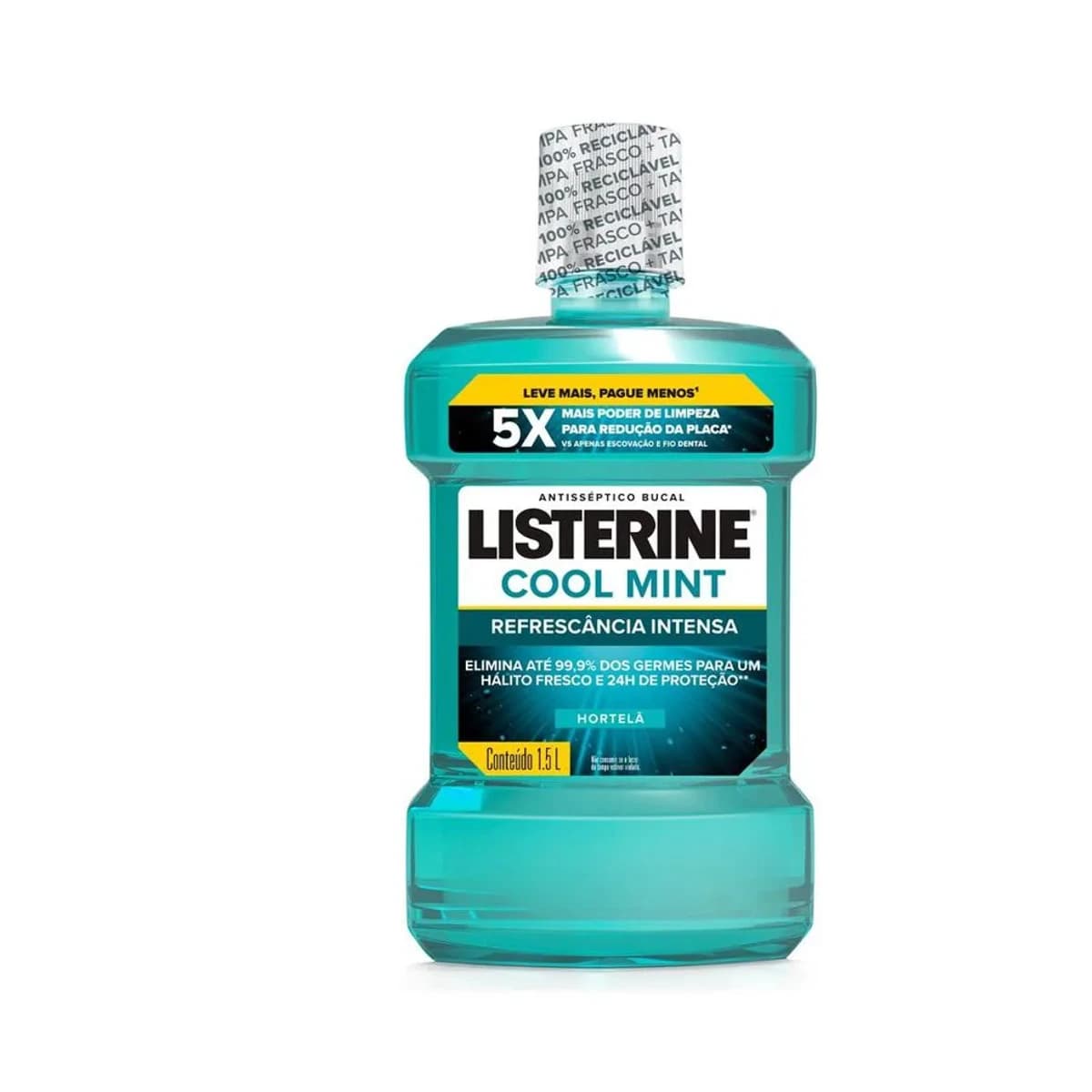 Listerine Enxaguante Bucal Cool Mint Sem Álcool 1,5L