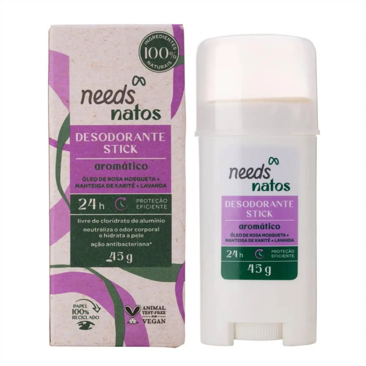 Needs Desodorante Vegano Natos Aromático 24h Stick 45g