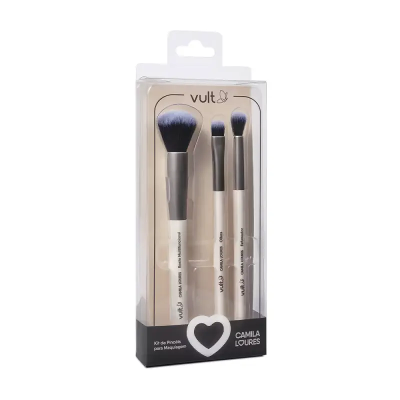 Vult Kit de Pincéis Camila Loures com 3 peças