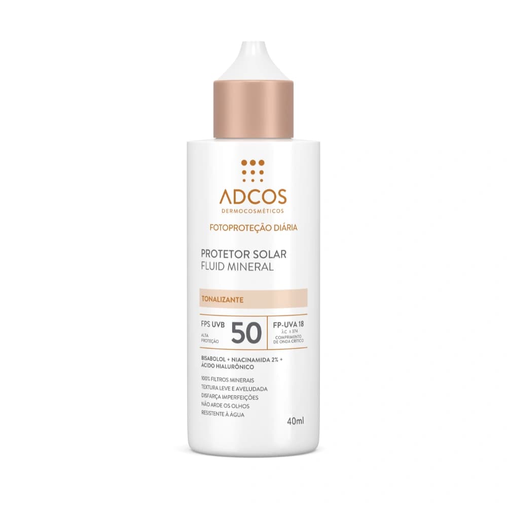 Adcos Adcos Protetor Solar Fluid Mineral FPS 50 Tonalizante, 40ml