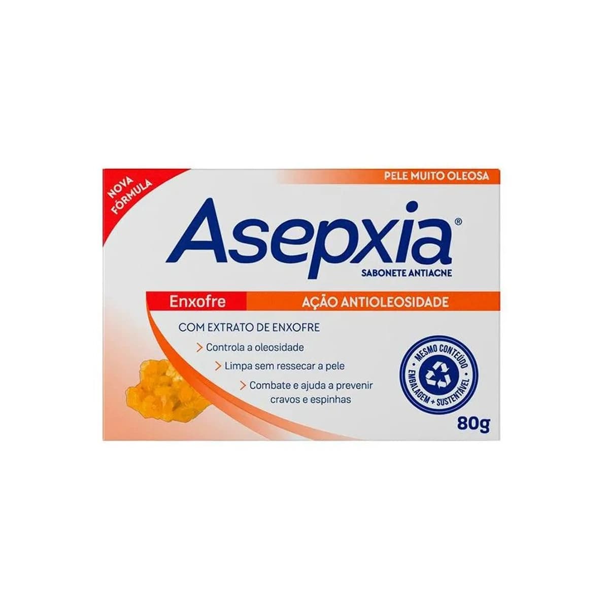 Asepxia Sabonete em Barra Enxofre 80g