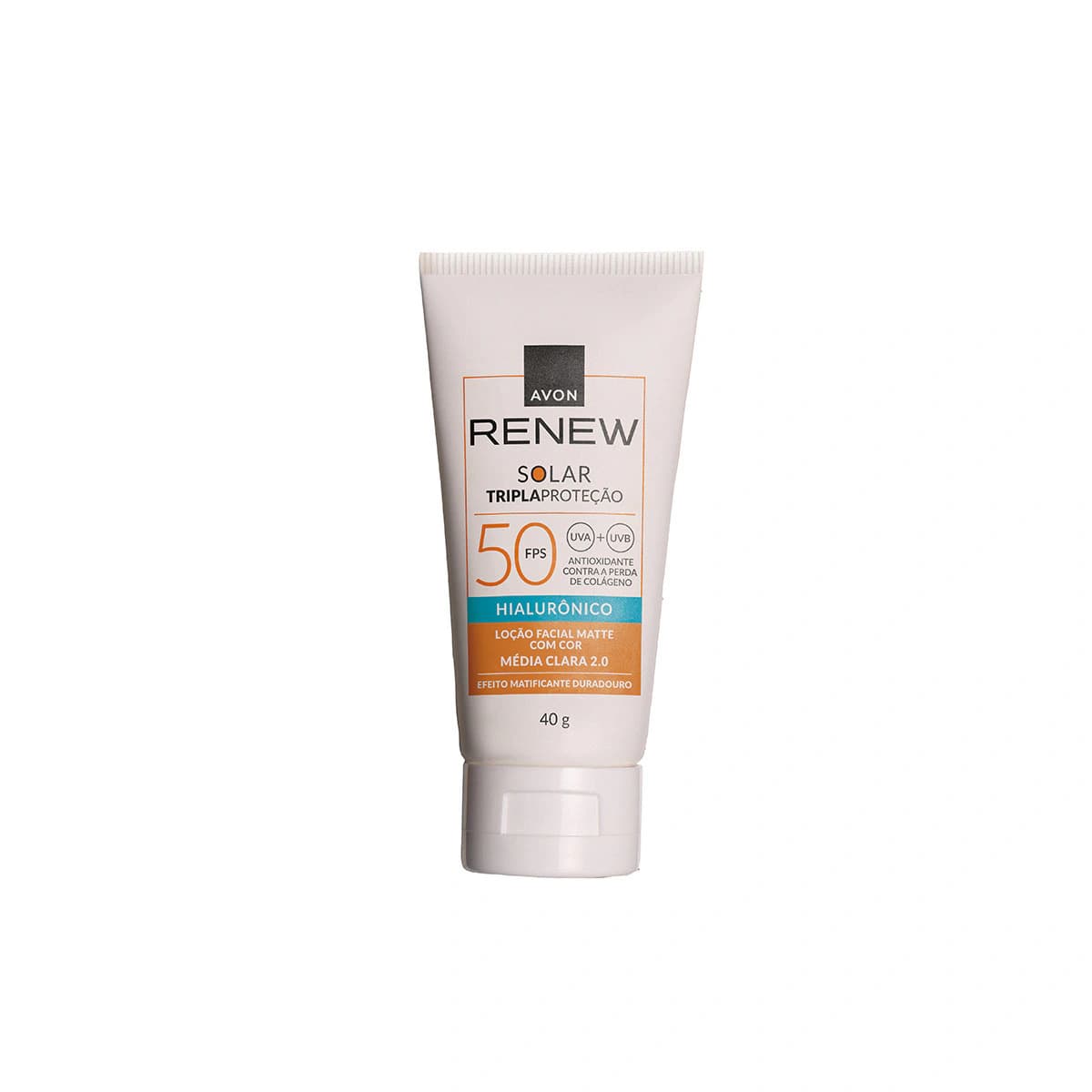 Avon Avon Renew Solar Advance Matte com Cor Média Clara FPS 50 40g