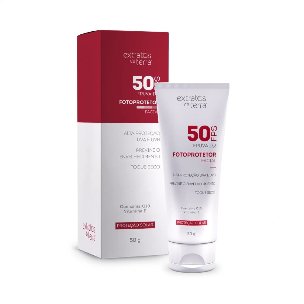Extratos da Terra Protetor Solar Facial FPS50 Pele Ultra Sensível 50g