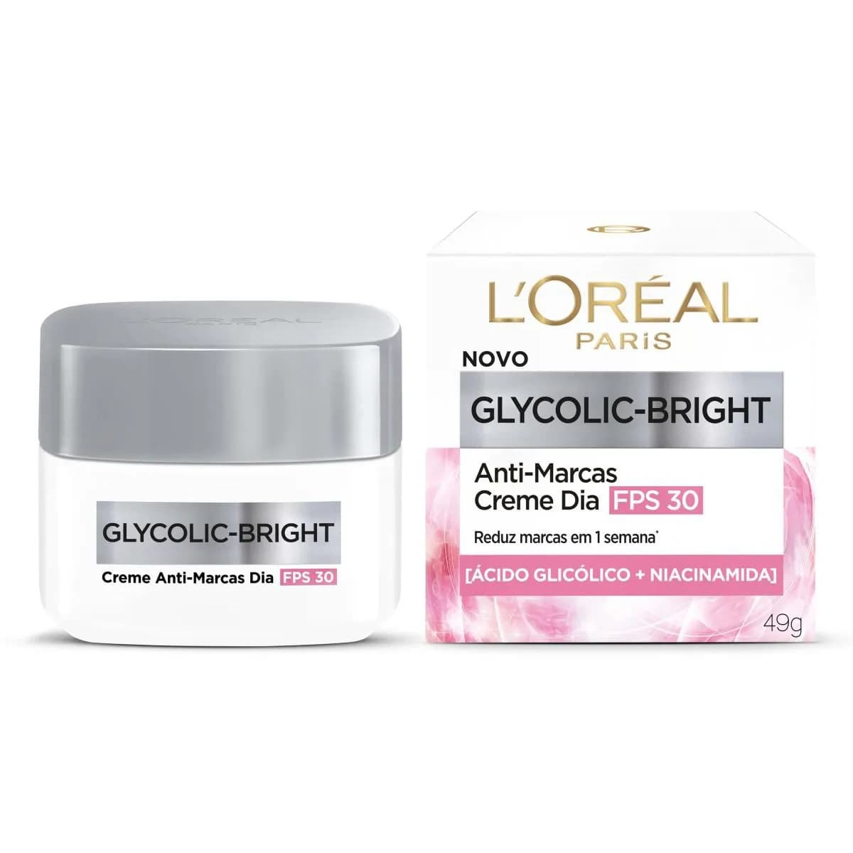 L'Oréal Paris Glycolic-Bright Creme Anti-Marcas Dia FPS 30