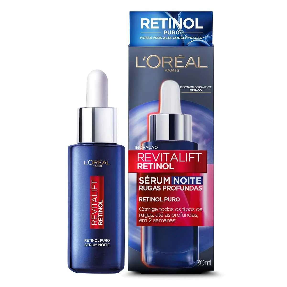 L'Oréal Paris Revitalift Sérum Facial Noturno com Retinol Puro 30ml