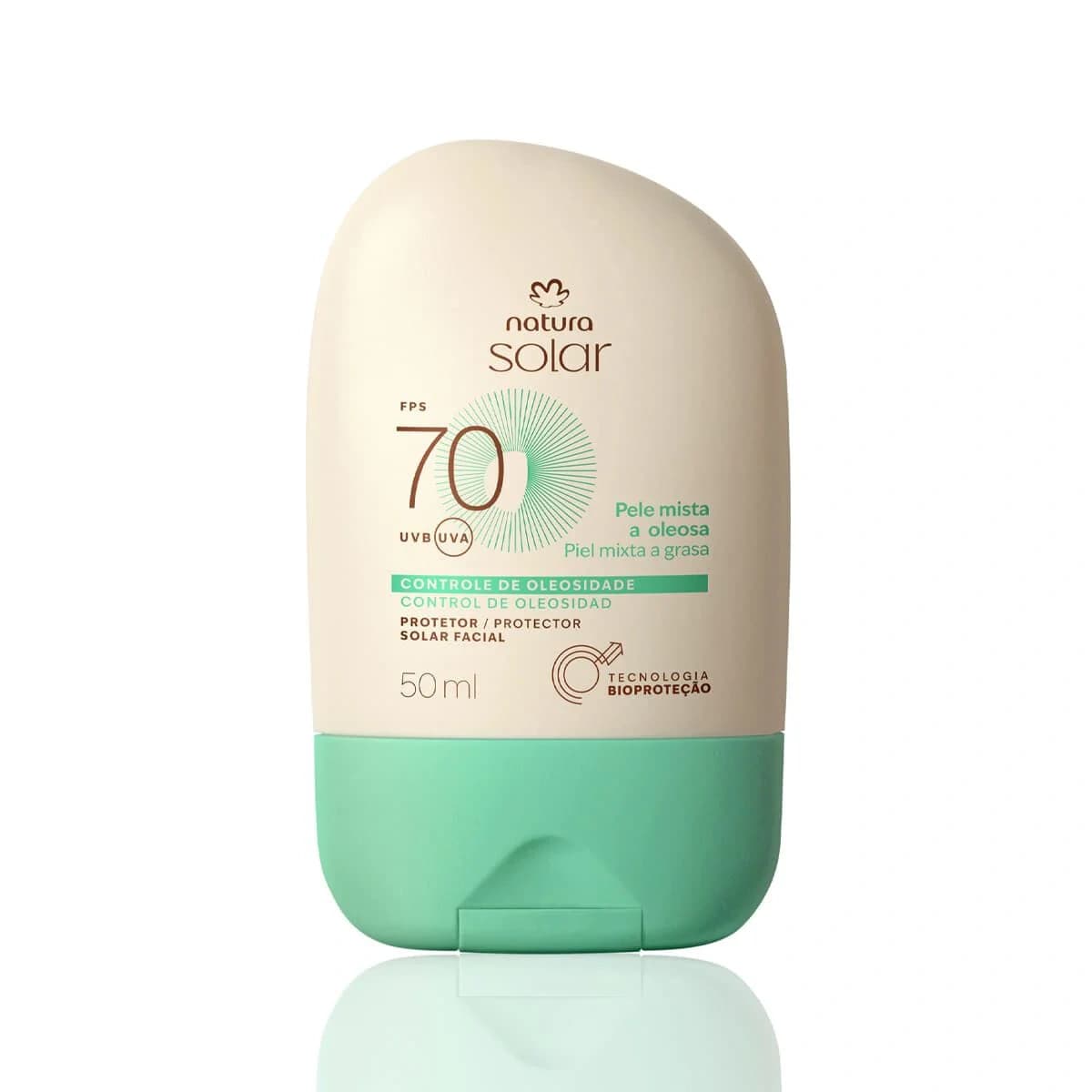 Natura Natura Solar Protetor Solar Facial FPS70 Antioleosidade 50ml