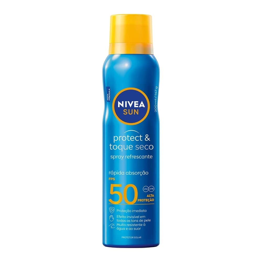 Nivea Nivea Sun Spray Protect & Toque Seco FPS 50, 200ml