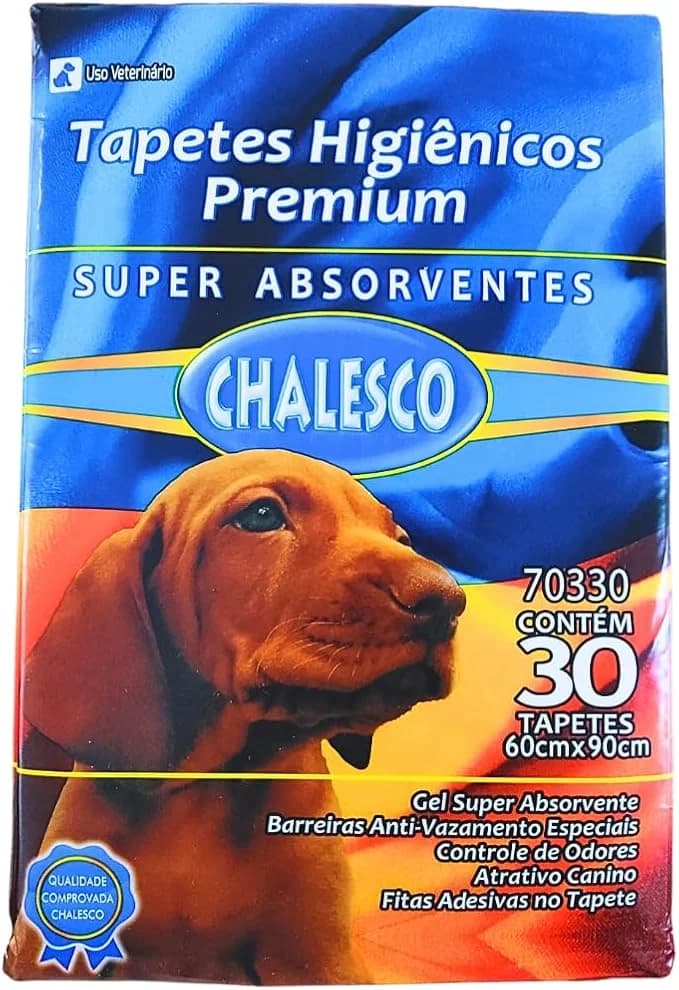 Chalesco tapete higiênico premium 60 por 90 cm, trinta unidades