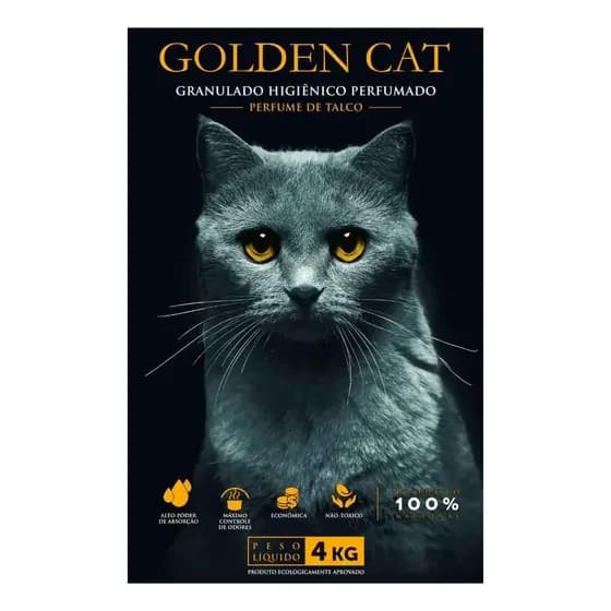 Golden Cat granulado higiênico perfumado para gatos, pacote de 4 kg
