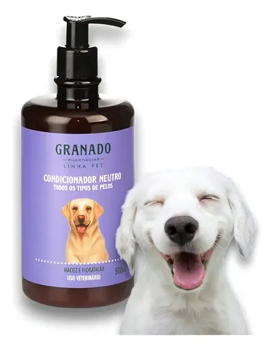 Condicionador Granado Pet Neutro para cães e gatos, frasco de 500ml