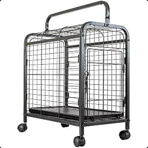 Gaiola portátil Jel Plast para transporte de pets, preta