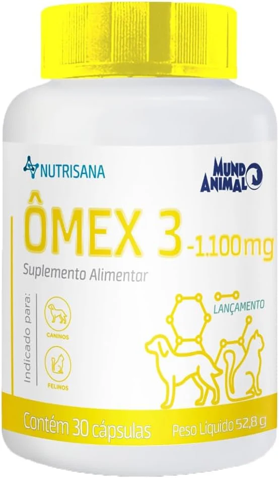 Mundo Animal Omex 3 Ômega 3 1100 mg, trinta comprimidos