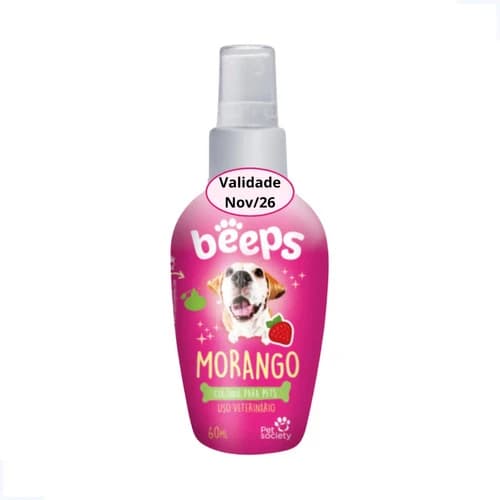 Pet Society Beeps colônia Morango, frasco de 60 ml