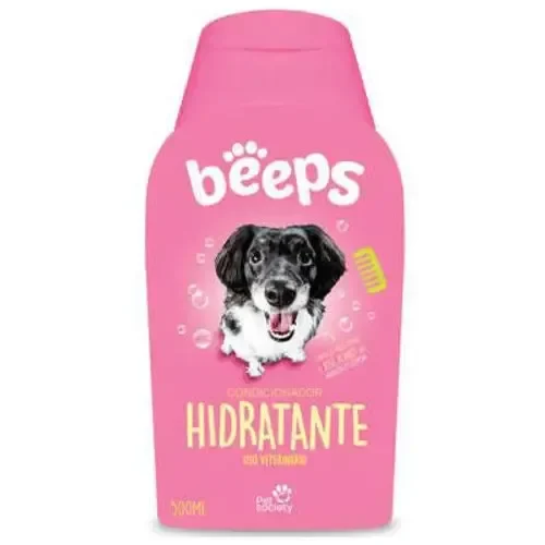 Condicionador Pet Society Beeps Hidratante para cães, frasco de 500ml