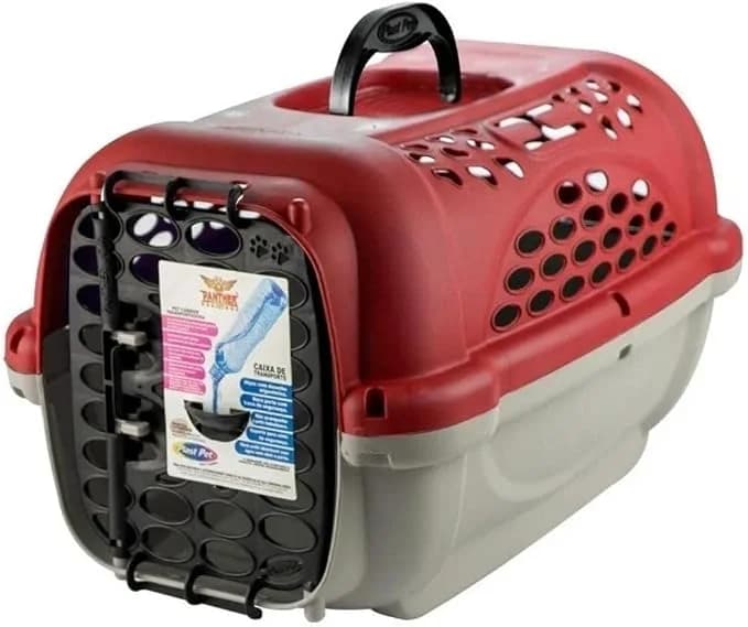 Caixa de transporte Plast Pet Panther número 1, vermelha