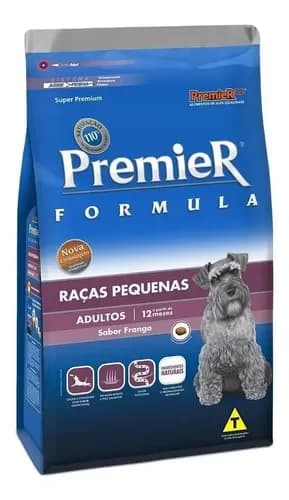 Ração Premier Fórmula para cães adultos de raças pequenas sabor frango, pacote de 2,5kg