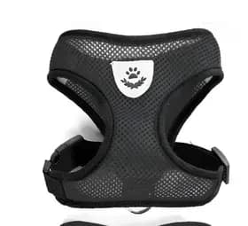 Coleira peitoral Select Pet preta com guia, tamanho P