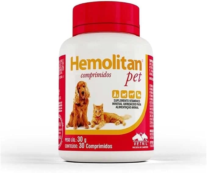 Vetnil Hemolitan Pet suplemento vitamínico 30 comprimidos