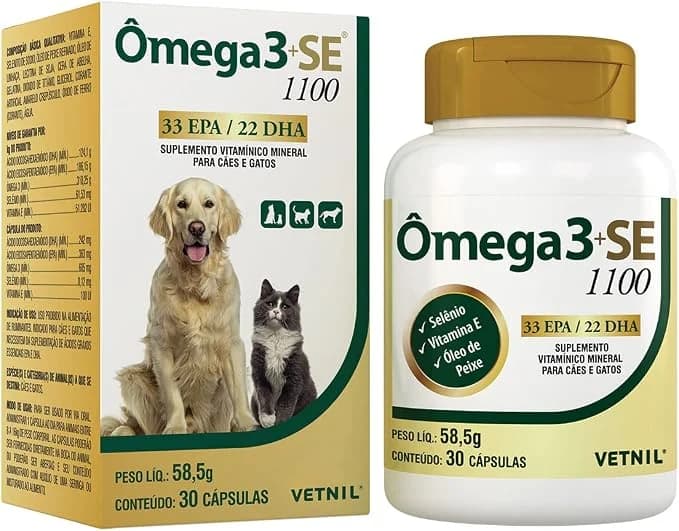 Vetnil Ômega 3 mais Se 1100, trinta cápsulas