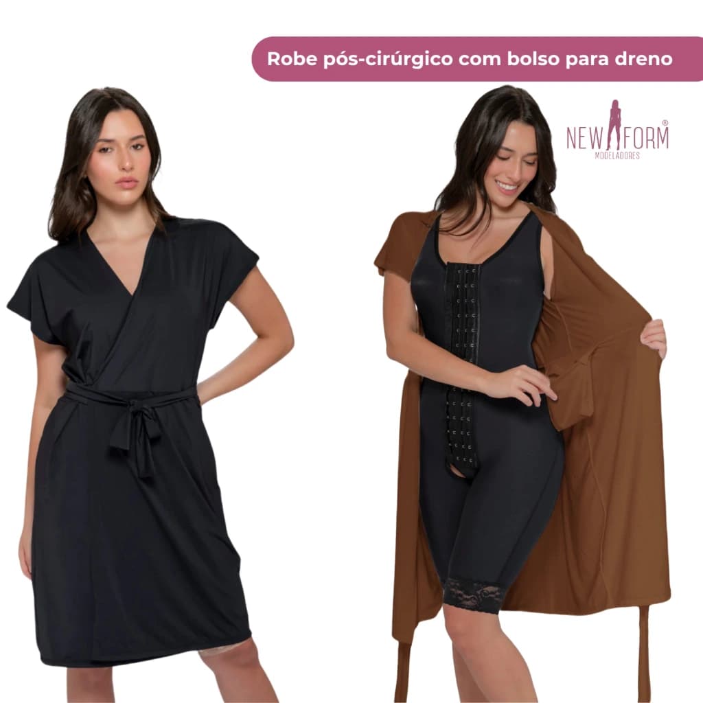 Marca de marketplace Robe/camisola com dois bolsos para dreno