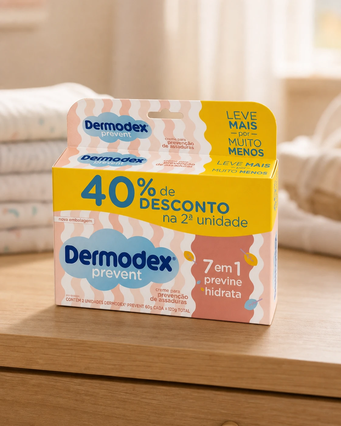 Dermodex Kit Pomada para Prevenção de Assaduras 120g (2x60g)