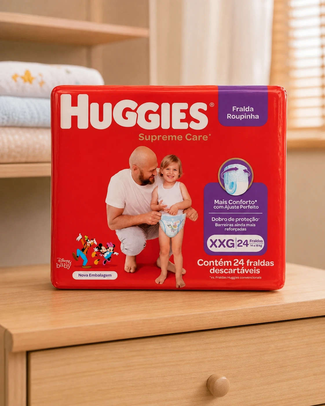 Huggies Fralda Pants Roupinha Supreme Care XXG 24 unidades
