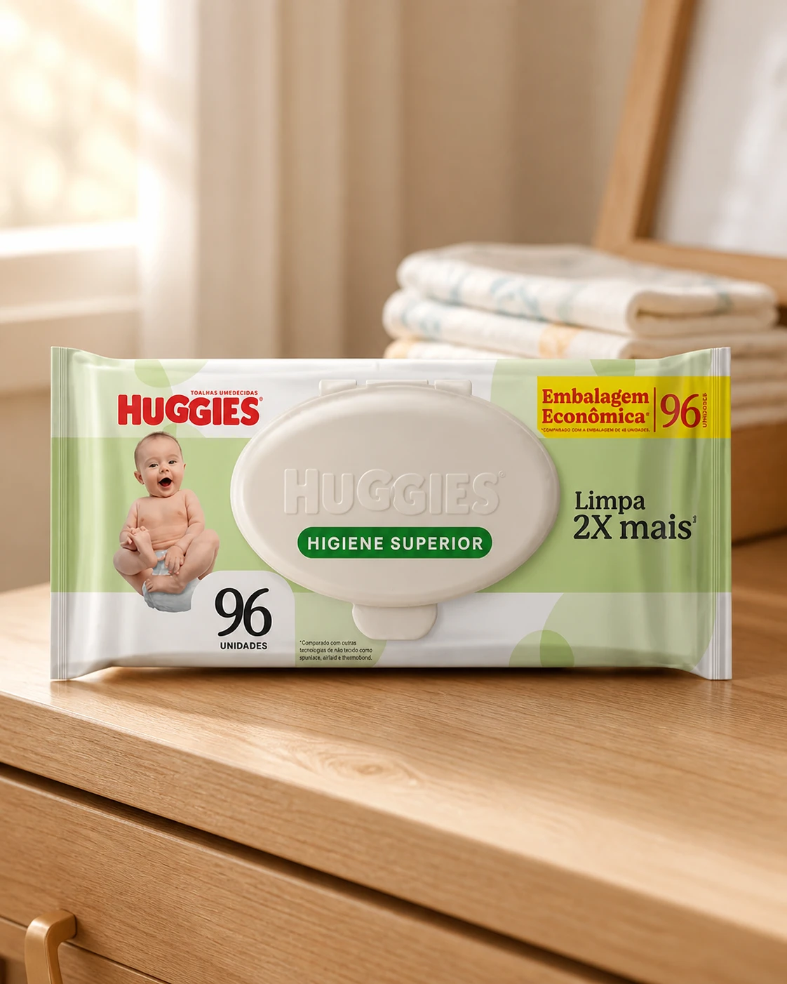 Huggies Lenços Umedecidos Classic 96 unidades