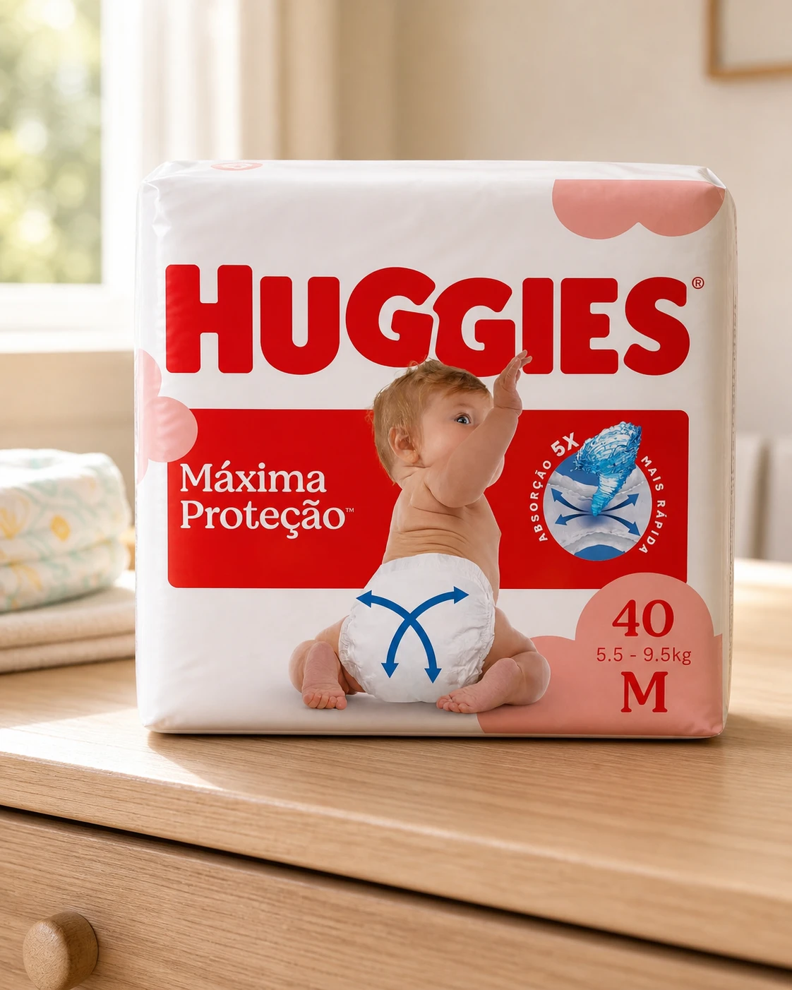Fralda Huggies Máxima Proteção M 40 unidades