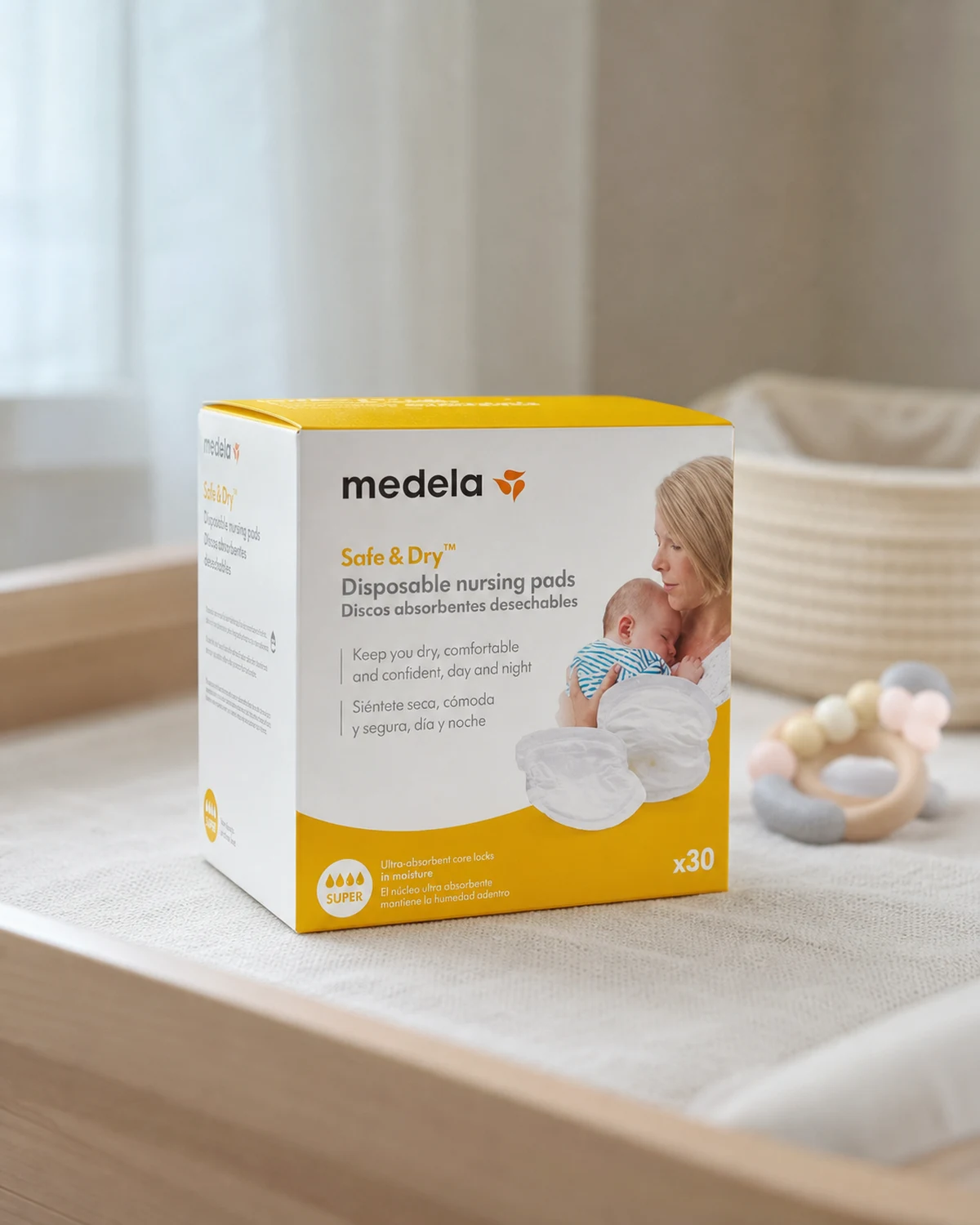 Medela absorvente descartável para seios com 30 unidades