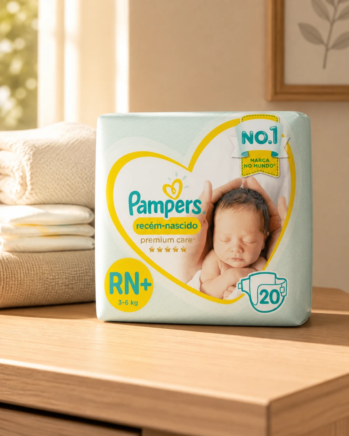 Pampers Fralda Premium Care Recém-Nascido RN 20 unidades