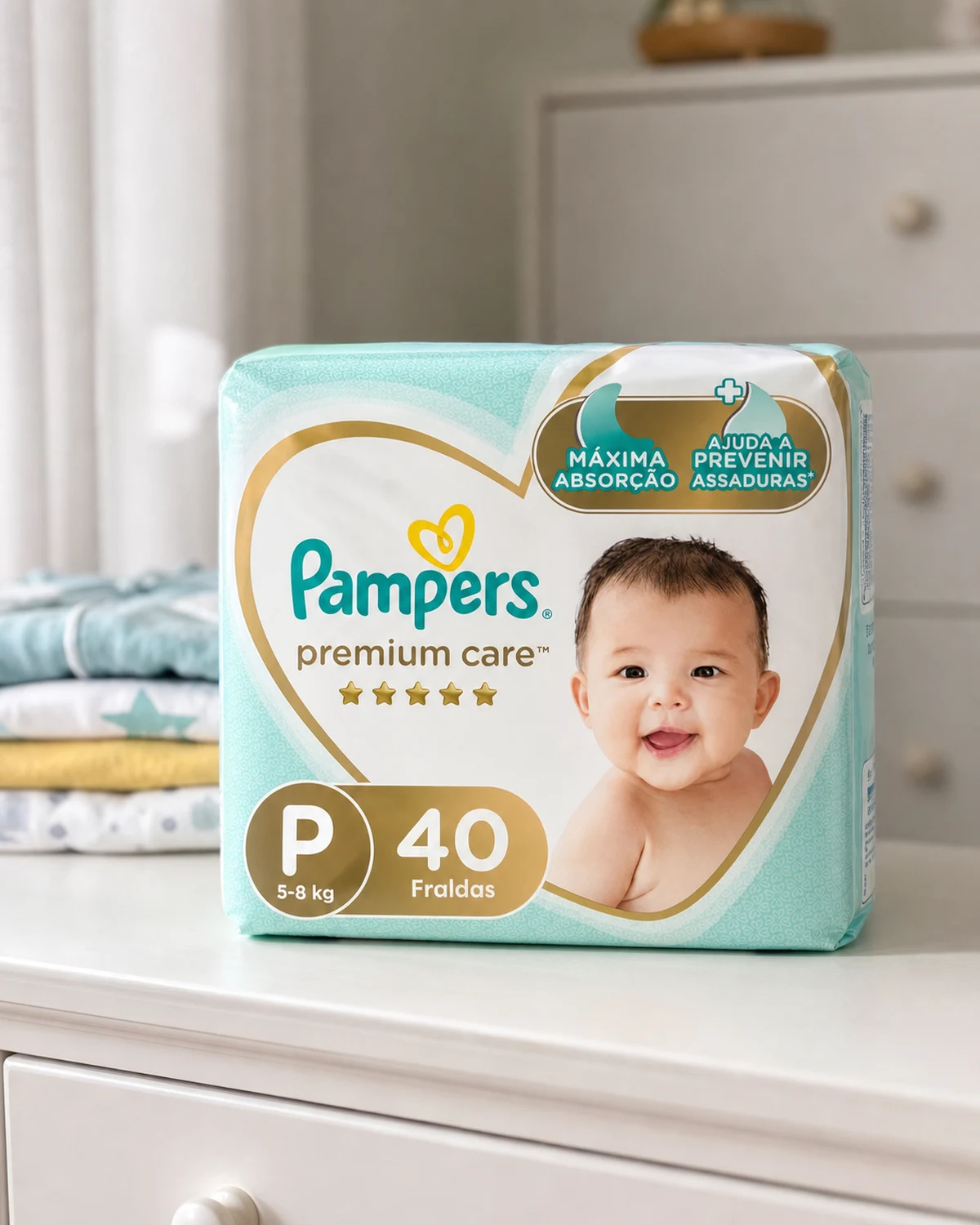 Fralda Pampers Premium Care P 40 unidades