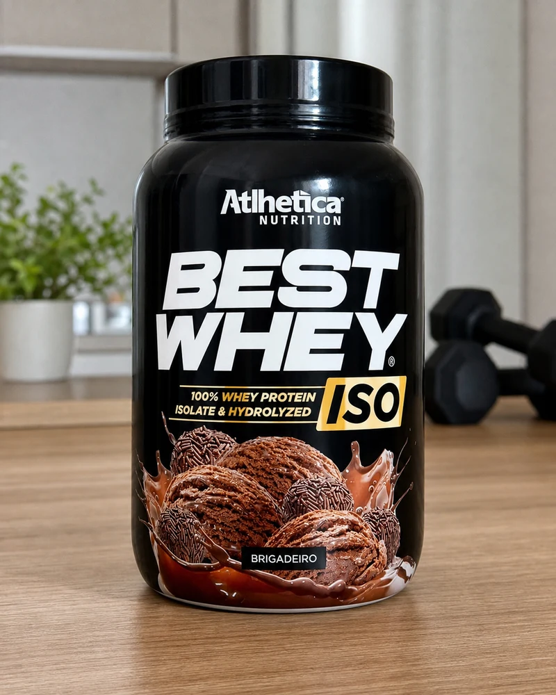 Atlhetica Nutrition Best Whey ISO, embalagem de 900 g, sabor brigadeiro