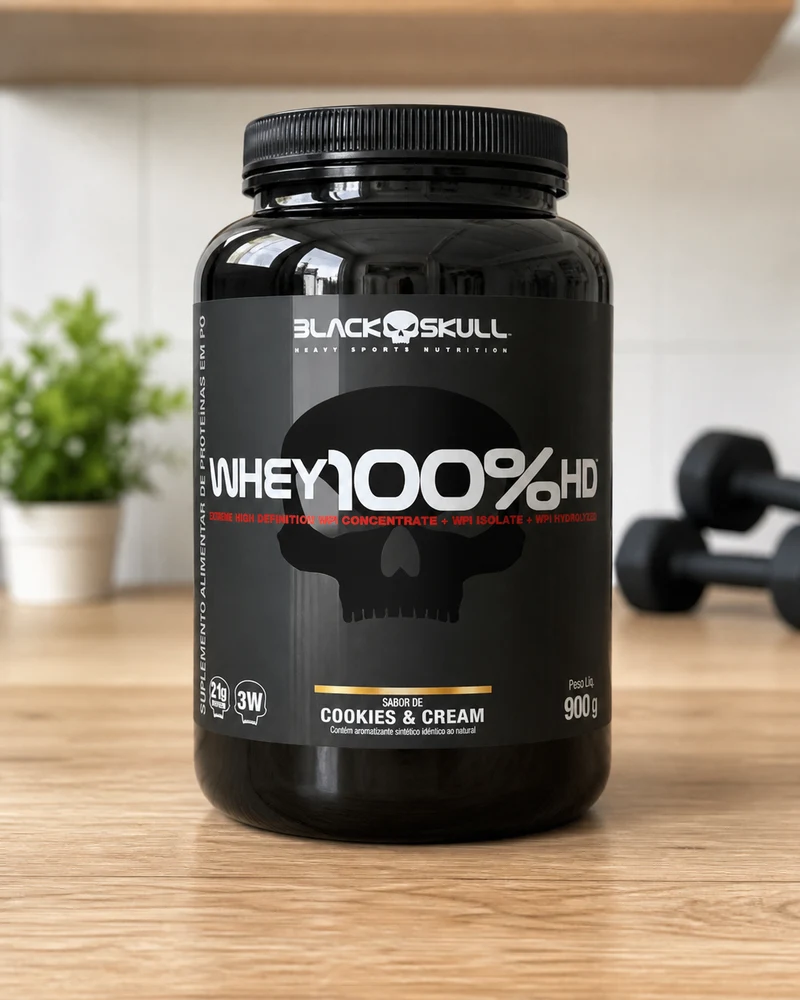 Black Skull Whey 100% HD Cookies & Cream, pote de 900 g
