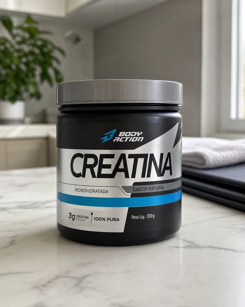 BodyAction Creatina monohidratada 100% pura, pote de 300 g